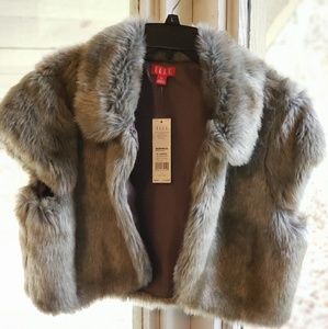 Faux fur shrug/jacket